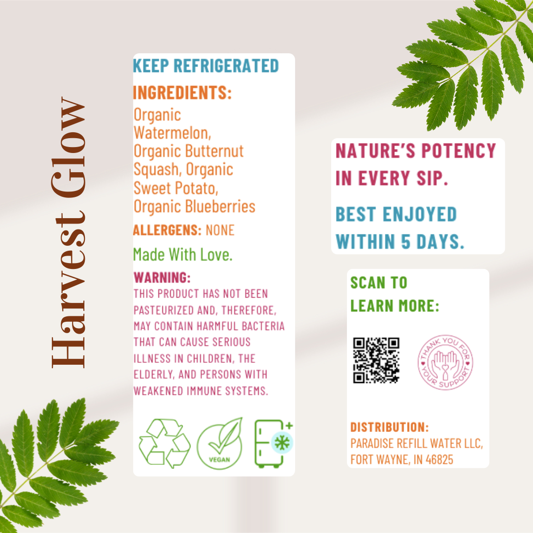 Harvest Glow - Organic Cold Pressed Juice