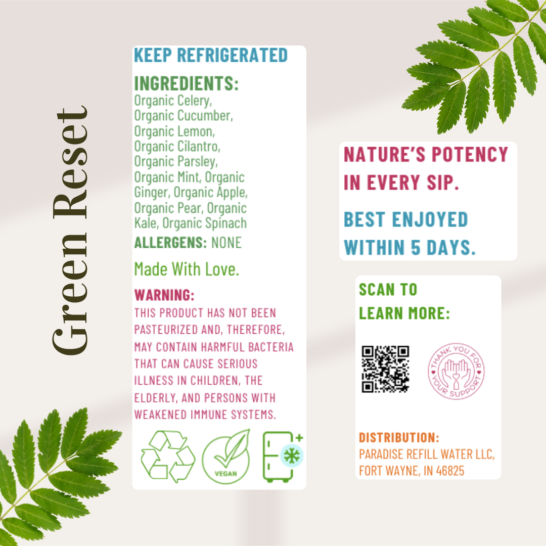 Green Reset - Organic Cold Pressed Juice