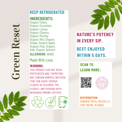 Green Reset - Organic Cold Pressed Juice