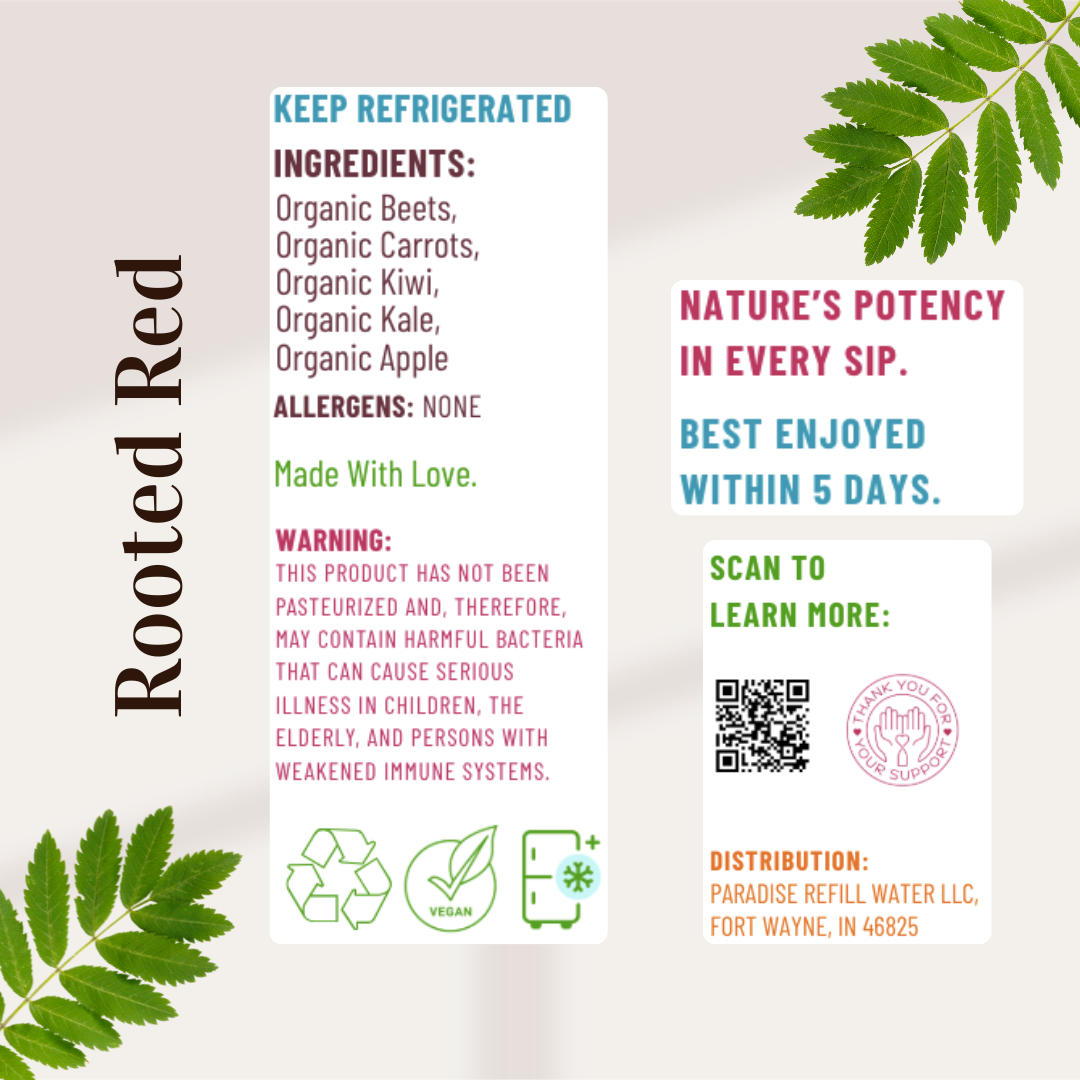 Rooted Red - Organic Cold Pressed Juice
